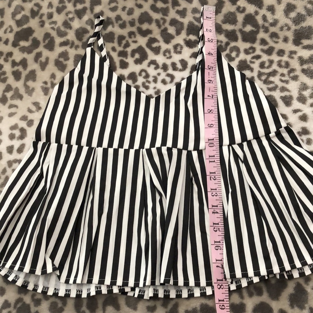 Private Boutique Label Black White Striped Cami Top Small Medium - Picture 8 of 17